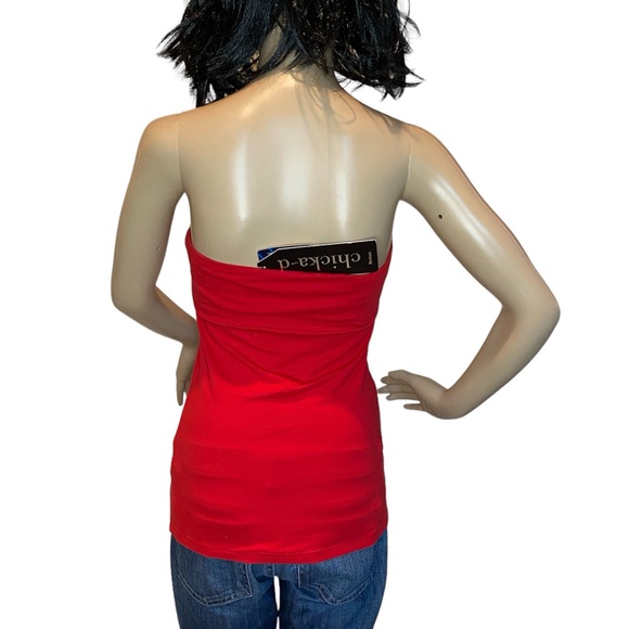 Chicka-d Texas Tech University Red Raiders Tube Top Shirt Red Size Medium NWT - Picture 4 of 5